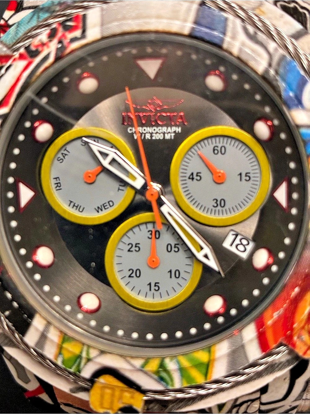 Invicta Grand Pro Diver Graffiti Chronograph Multicolor Watch
